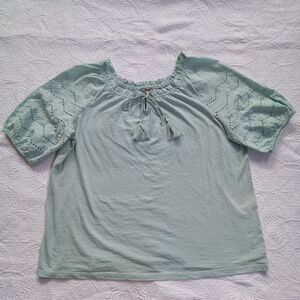 Style y co Top, blouse, women's Petite large, light green.
